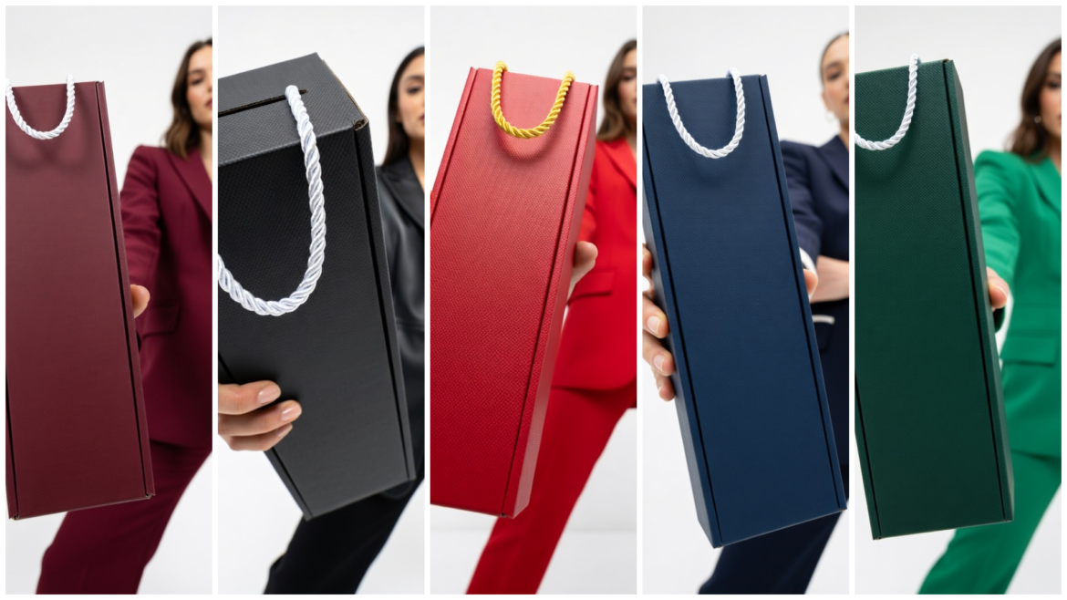 Pudełka z logo na szampana